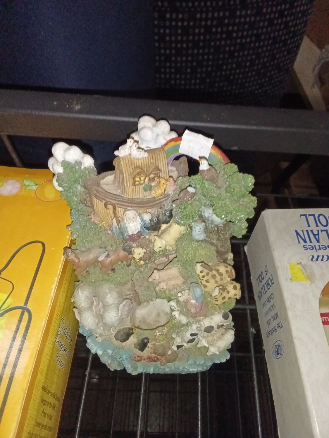 Vintage Noah's Ark Tabletop Resin Figurine