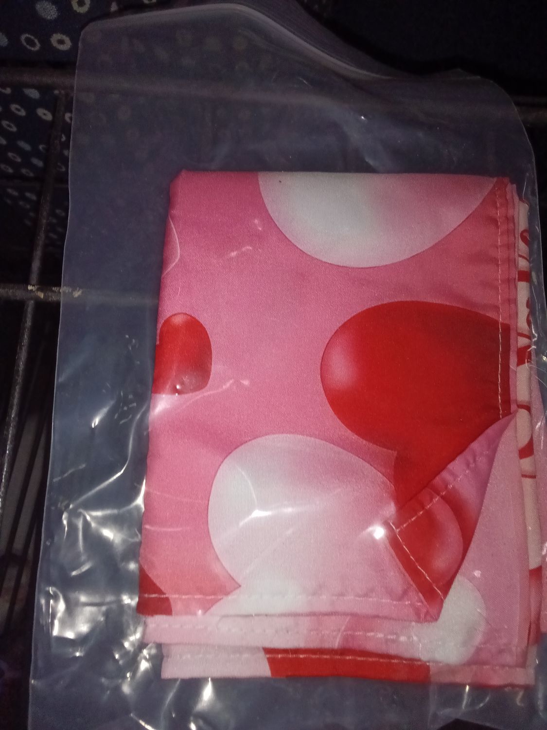 Valentine's Day Pink &amp; Red Hearts Fabric Banner/Flag