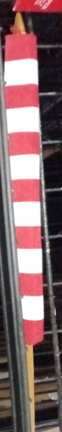 Small American Red &amp; White Striped Fabric Hand Flag