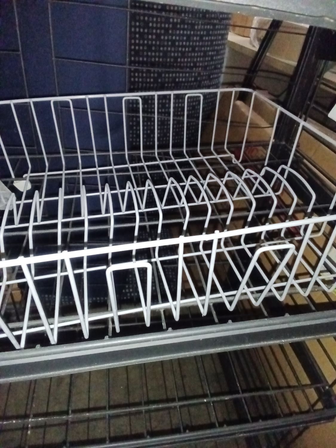 Gray Wire Countertop Dish Drying Rack Basket