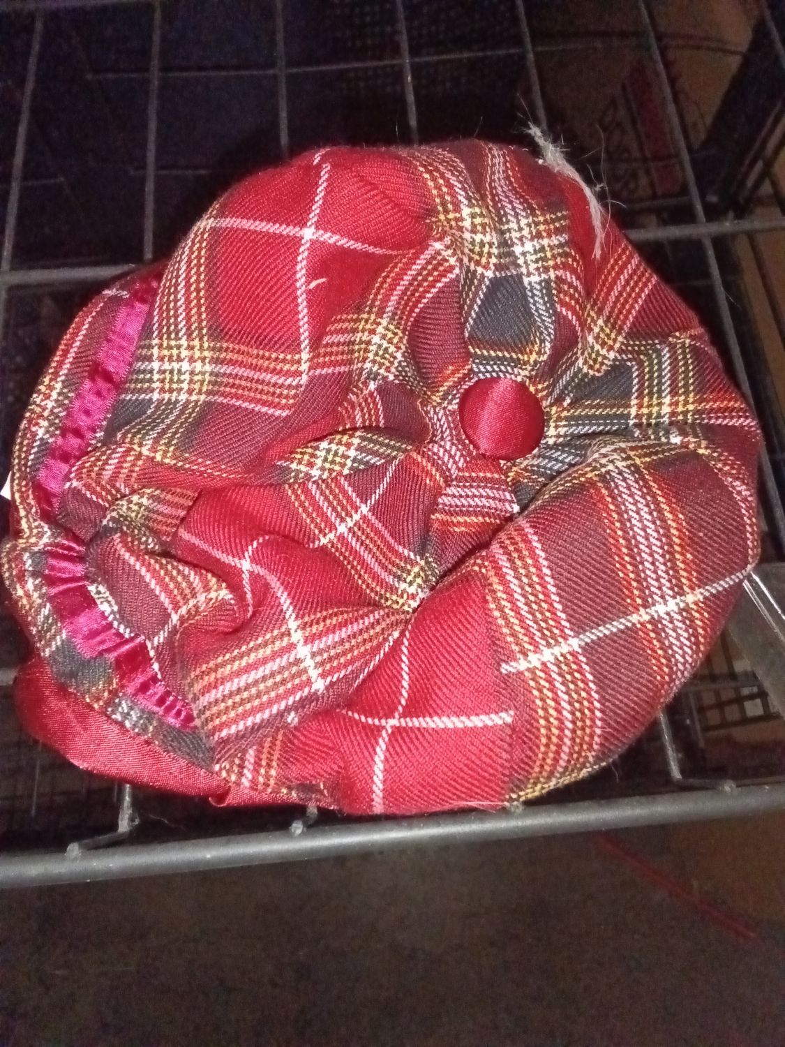 Red Plaid Hat Accent