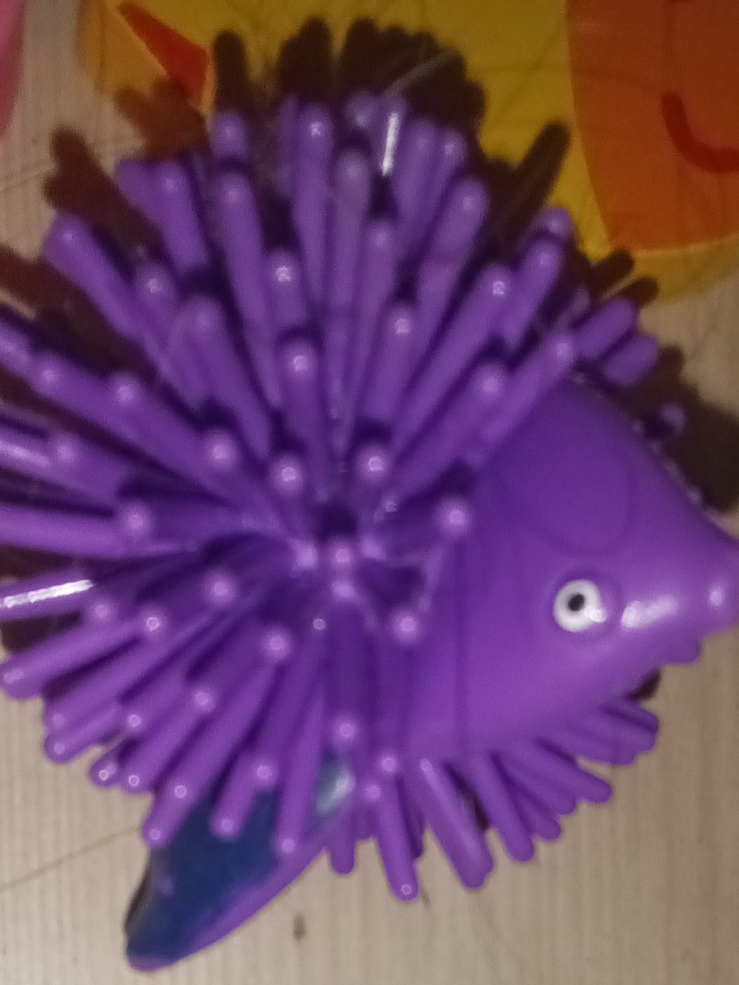 Purple Spiky Hedgehog Sensory Toy fish