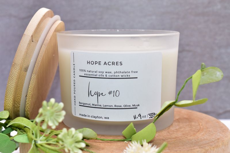 hope #10 Citrus/Summer bergamot*lemon*rose*olive*musk - Soy Candle
