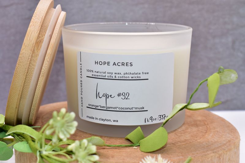 hope #32 Floral/Amber orange*bergamot*coconut*musk - Soy Candle