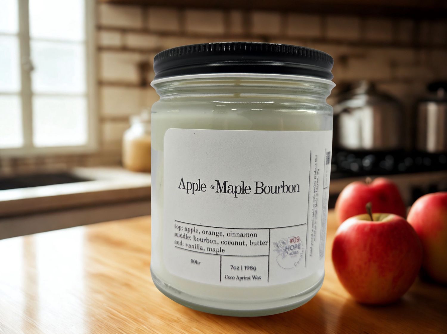#09 Apple &amp; Maple Bourbon, Colour: Clear, Size: 7oz