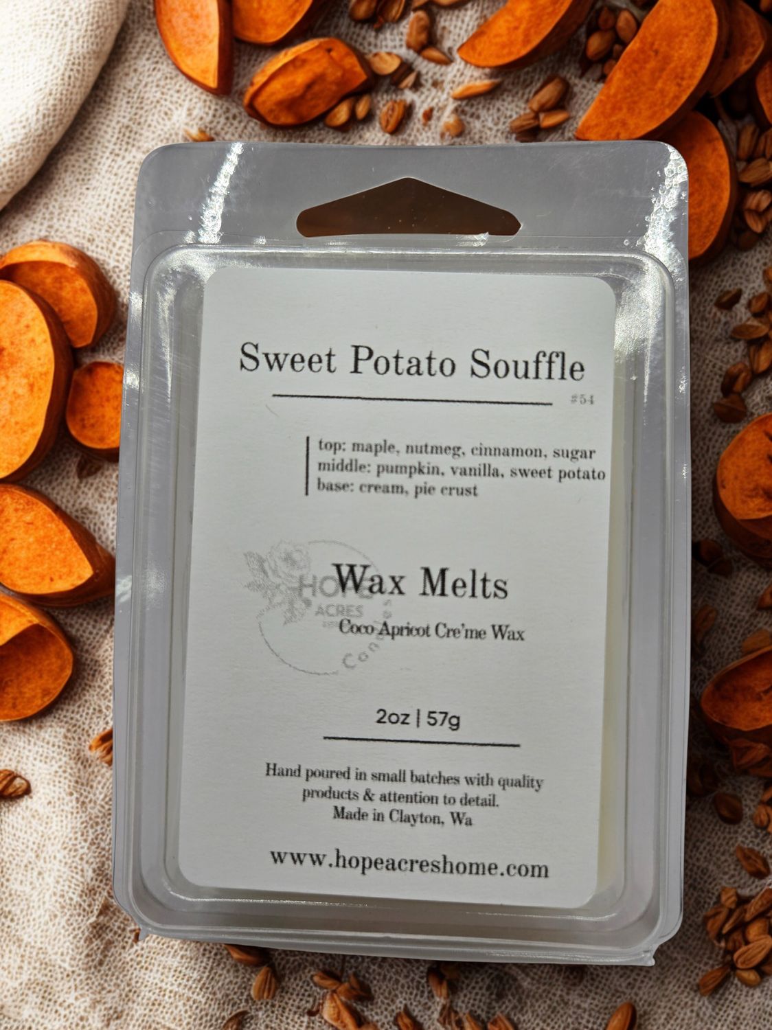 #54 Sweet Potato Souffle 2oz Wax Melts
