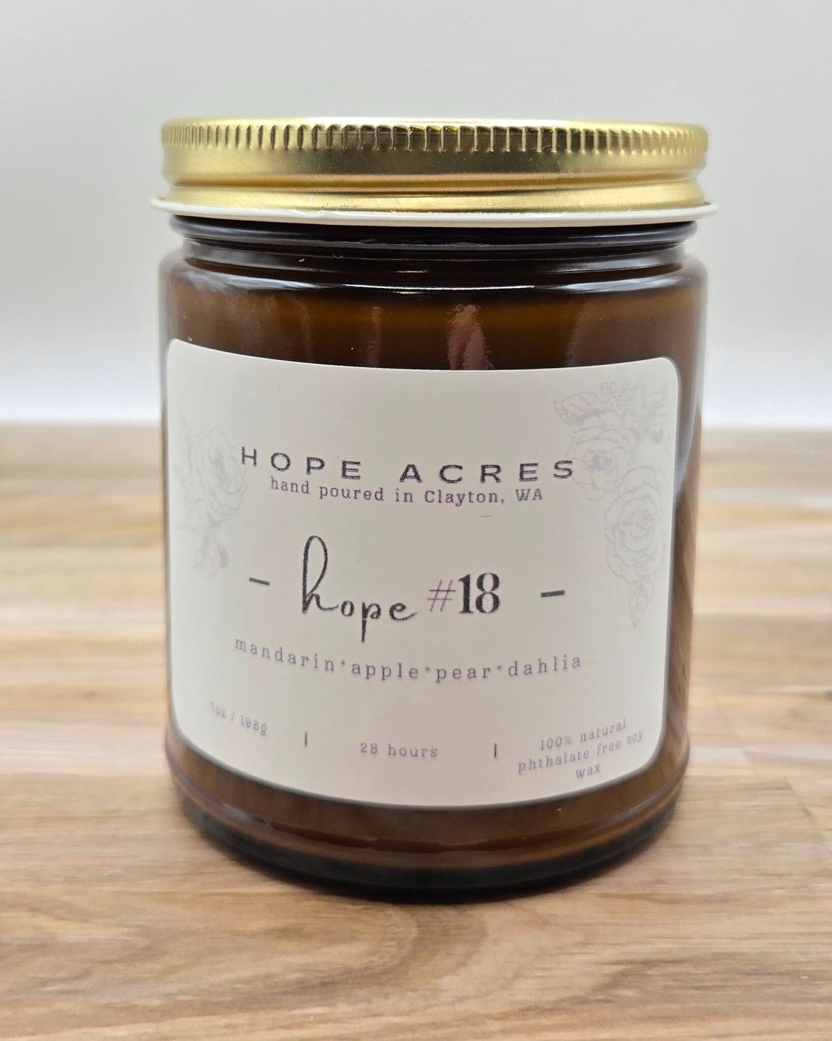 #18 Crimson Dhalia - Soy, Colour: Amber