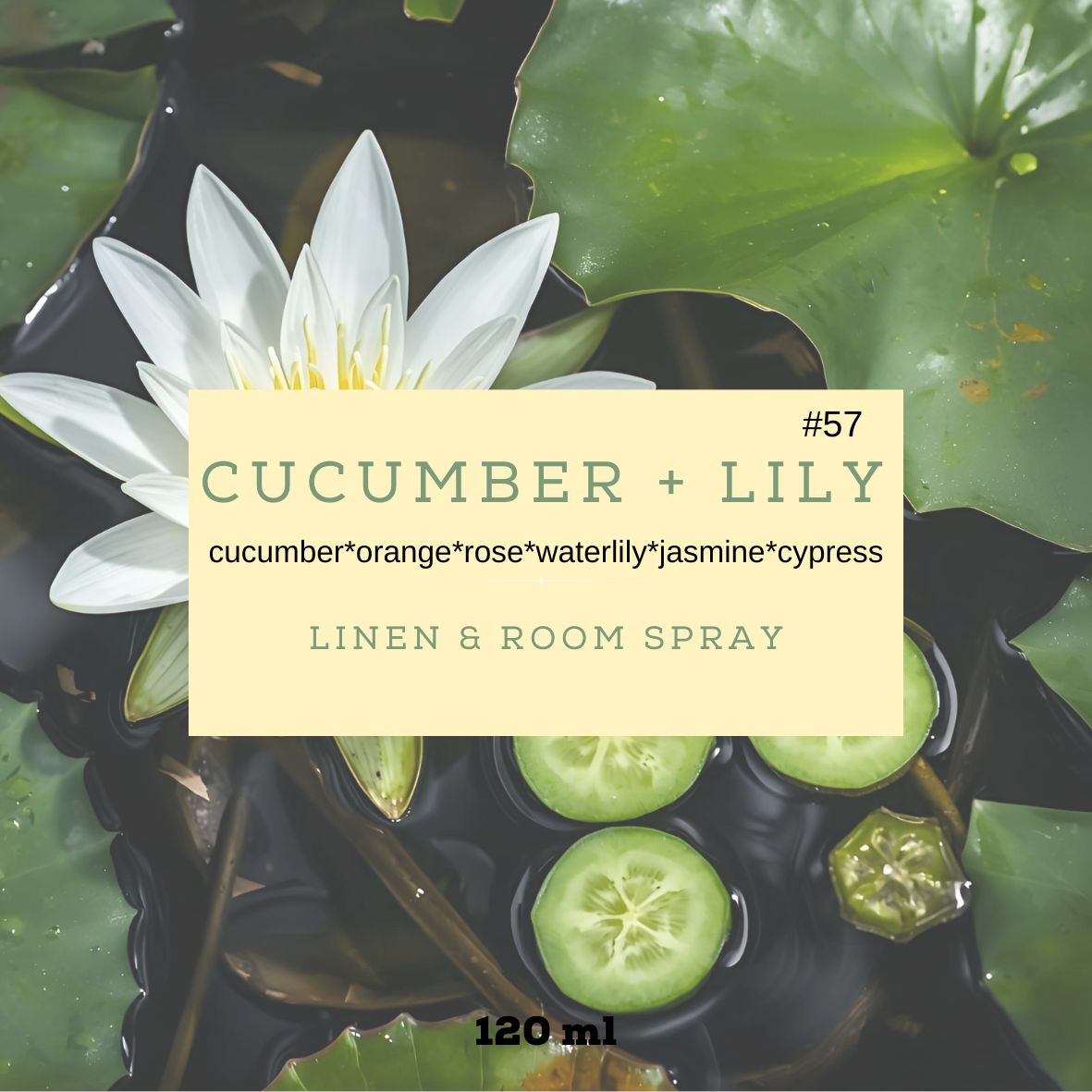 4oz Linen &amp; Room Spray - Cucumber + Lily #57