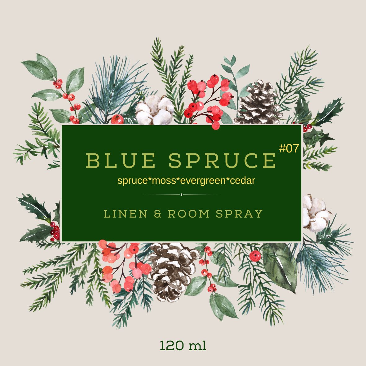 4oz Linen &amp; Room Spray -Blue Spruce #07