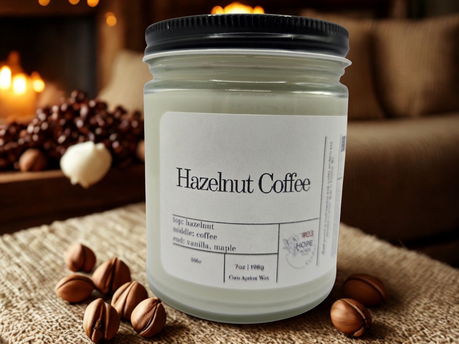 #03 Hazelnut Coffee, Colour: Clear, Size: 7oz