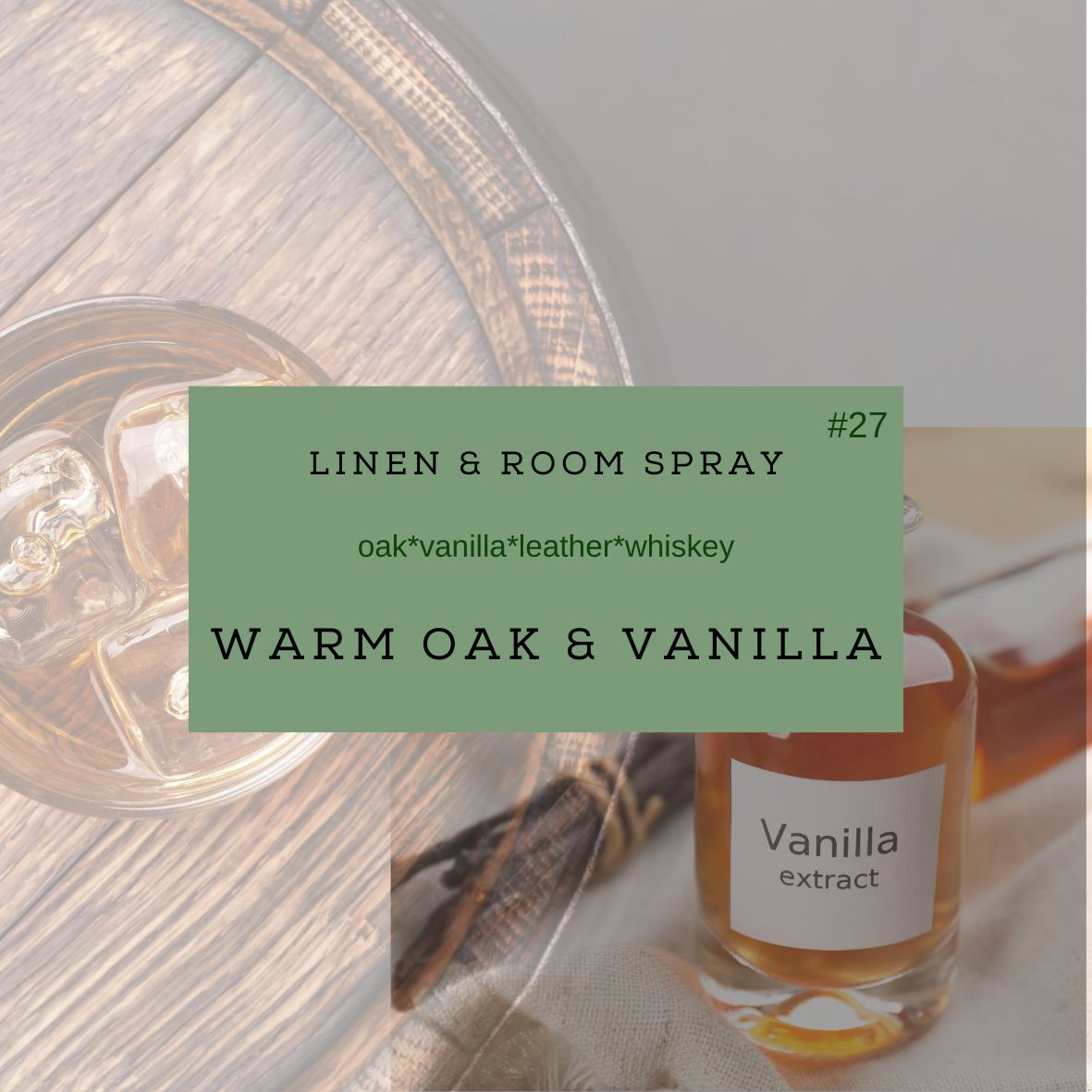 4oz Linen &amp; Room Spray - Warm Oak &amp; Vanilla #27
