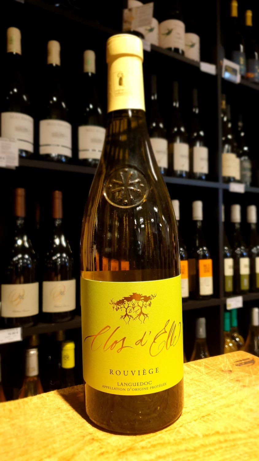 Vin blanc Clos d'Elle, cuvée Rouviège (Roussanne, Vermentino). Bio. AOP Languedoc. 75cL.