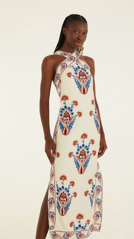 Farm Rio Vestido Largo Indra