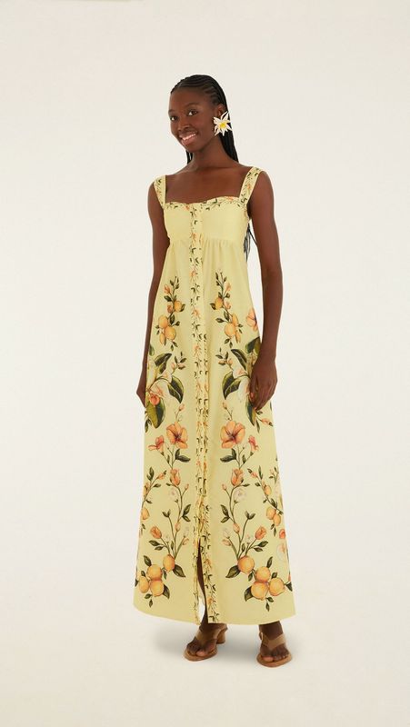 Farm Rio Vestido Largo Bosque Chic