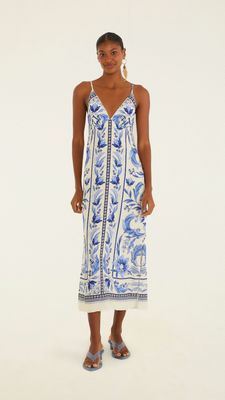 Farm Rio Vestido Largo Natalia