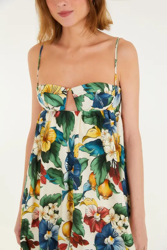 Farm Rio Vestido Corto Globo Tropical