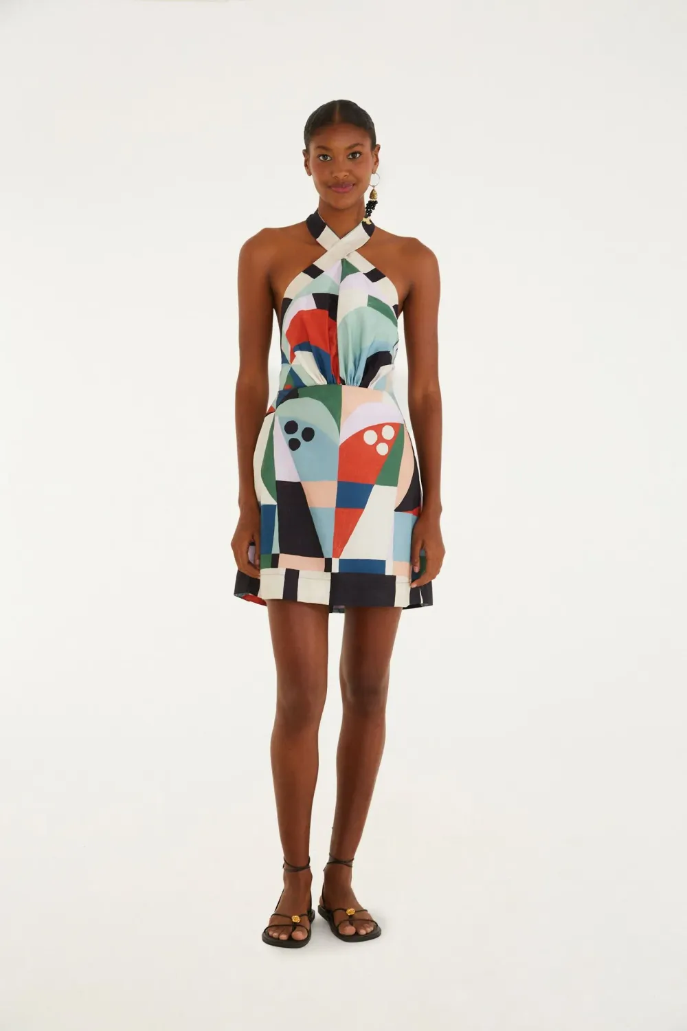 Farm Rio Vestido Corto Recanto Dos Coqueiros