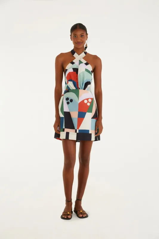 Farm Rio Vestido Corto Recanto Dos Coqueiros