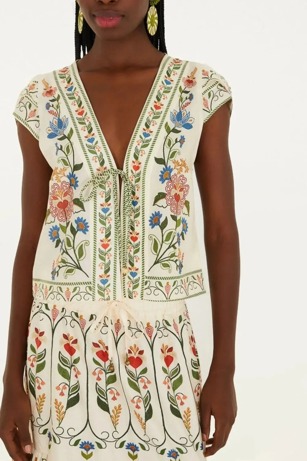 Fam Rio Blusa Jardim Beleza