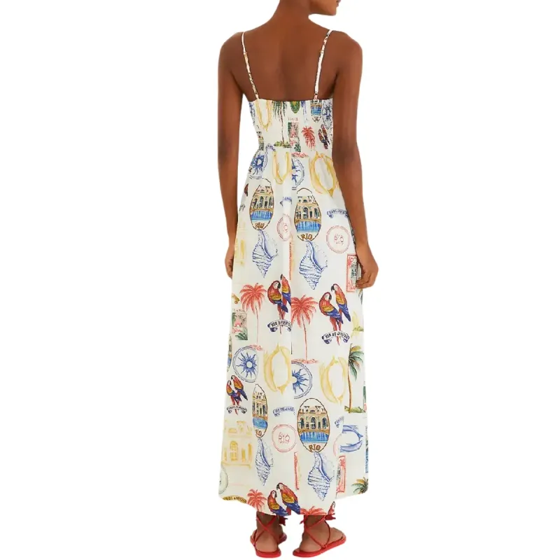 Farm Rio Vestido Tropical Cropped Vintage