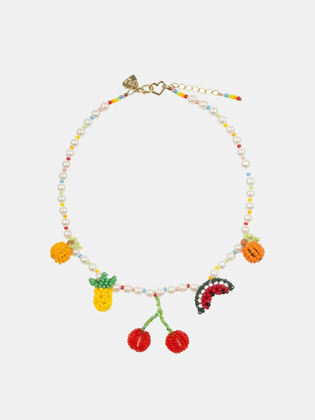 Collar Salada de Frutas Miçanga Fio Perolado