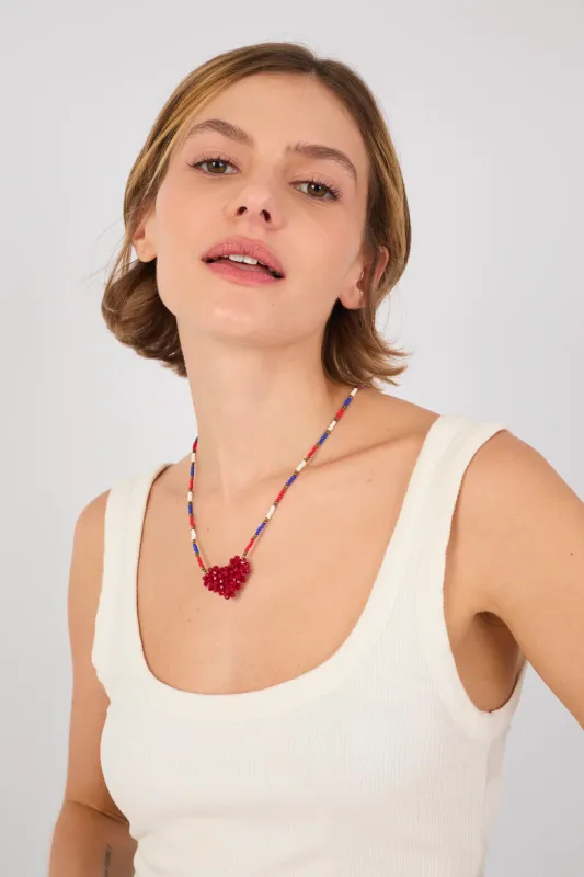 Collar Clásico Corazón Vermelho