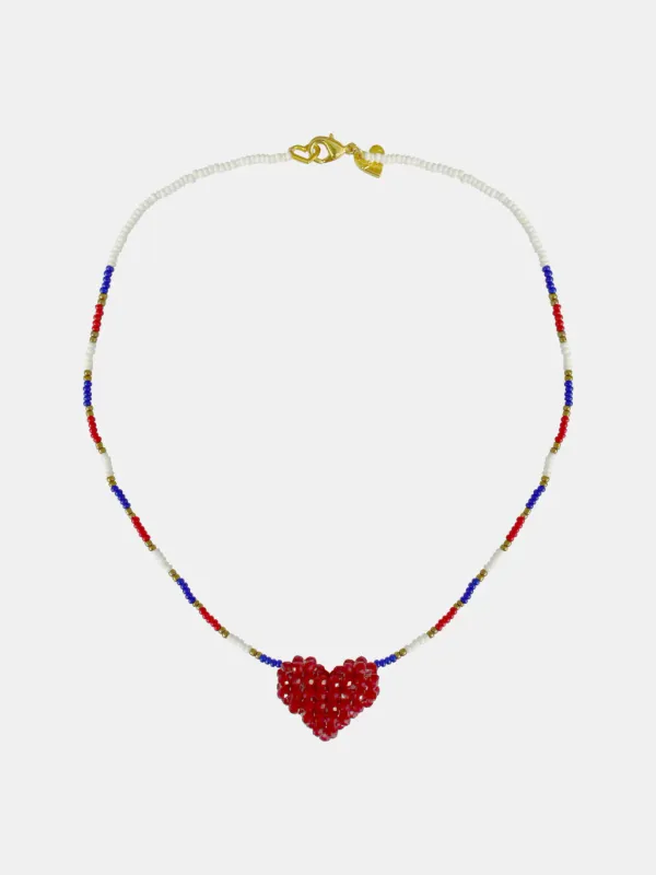 Collar Clásico Corazón Vermelho