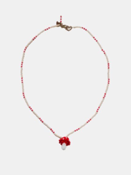Collar Clássico Cogumelo Miçanga