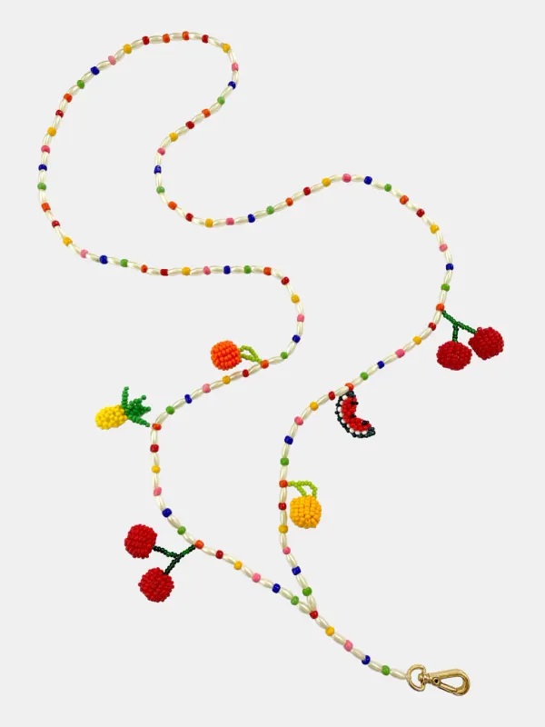 Cuerda Celular Frutas Fio Perolado Larga