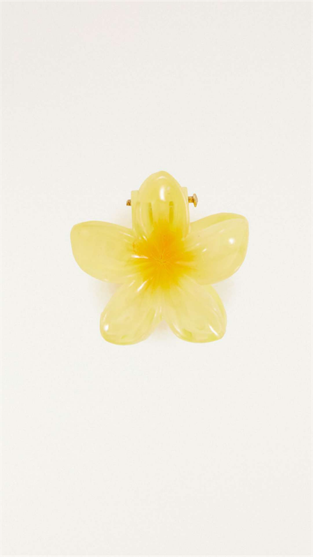 Pinza Mini Flor Amarilla