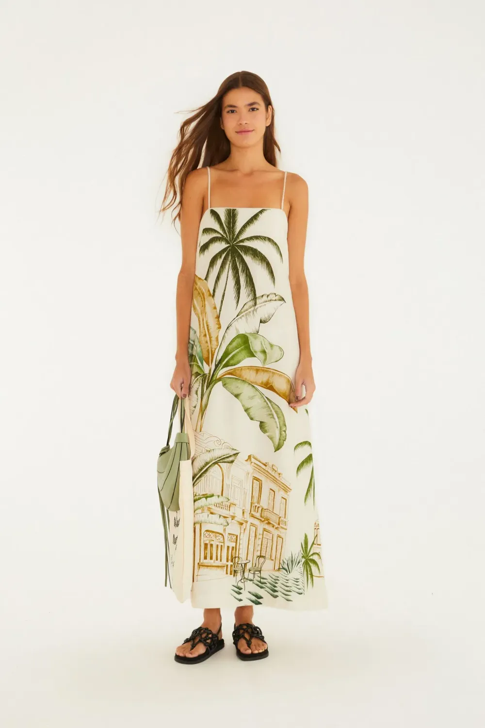 Farm Rio Vestido Midi Teresa