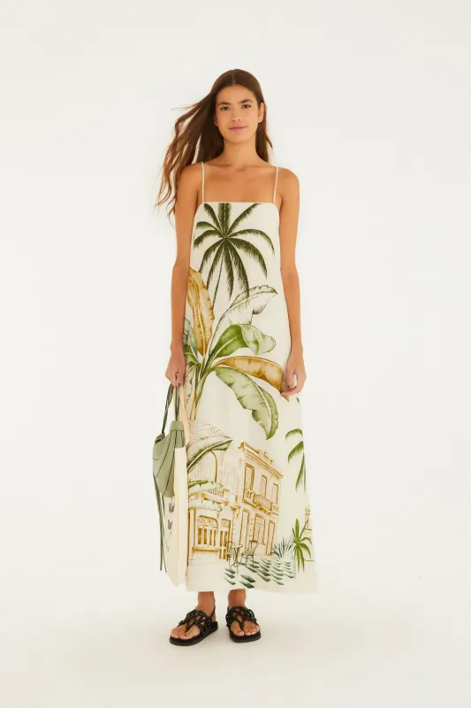 Farm Rio Vestido Midi Teresa