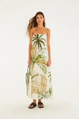 Farm Rio Vestido Midi Teresa