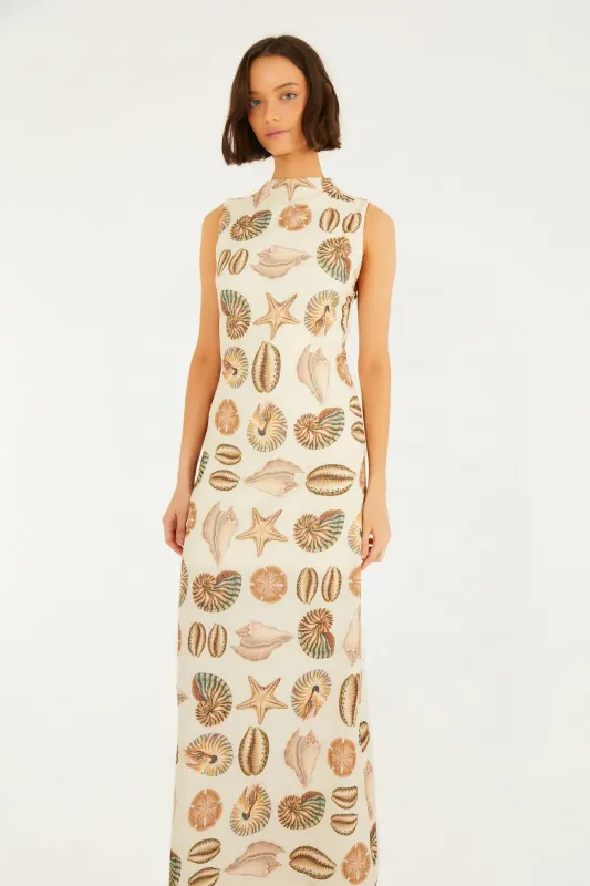 Farm Rio Vestido Conchas Midi