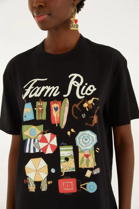 Farm Rio Franela Carioca Beach Media