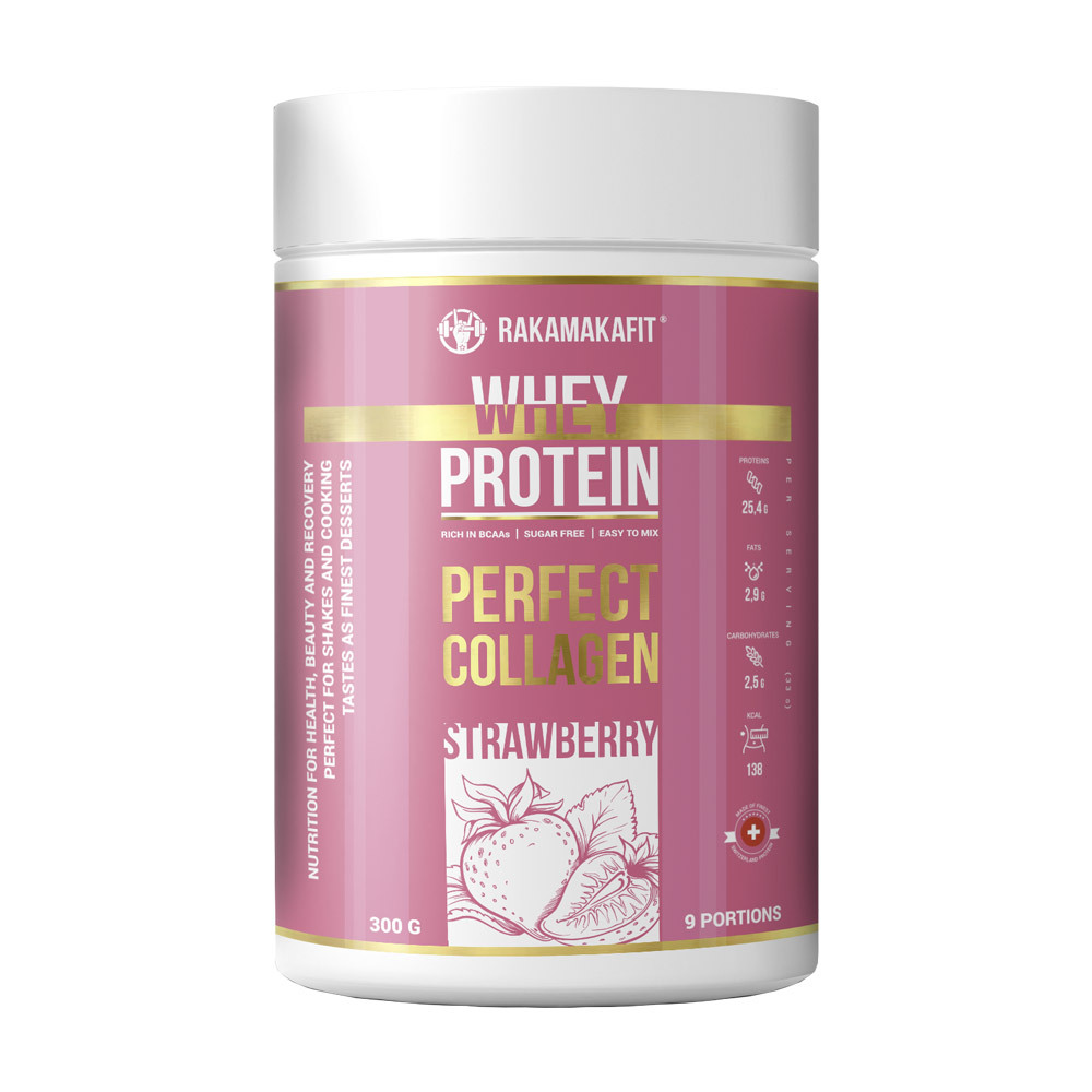 Протеин с коллагеном, 300гр, вкус клубника