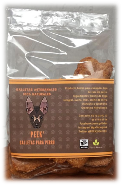 Galletas Peek 100% Naturales 100% Artesanales Bolsa de 1 Kilo