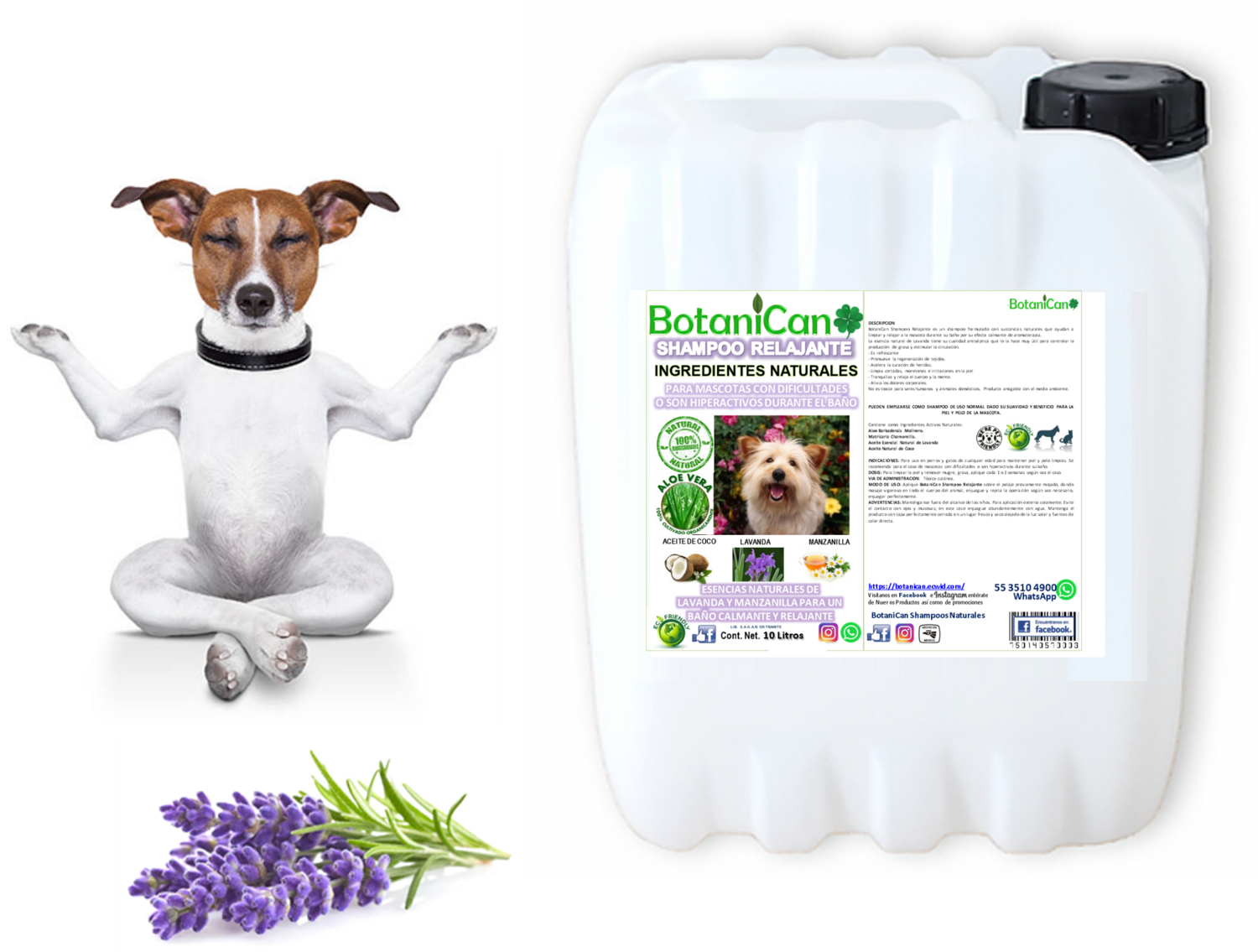 Shampoo Botánico Relajante Lavanda 10 Litros