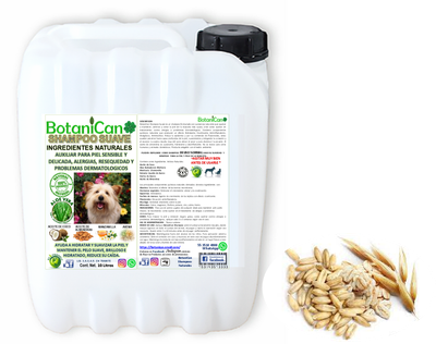 Shampoo Suave e Hidratante Botánico - Piel Sensible y Más! (7en1). Presentación 10 Litros