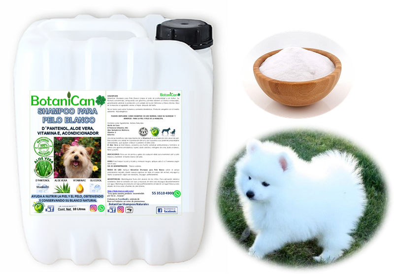 Shampoo Botánico Especial para Pelo Blanco - 10 Litros