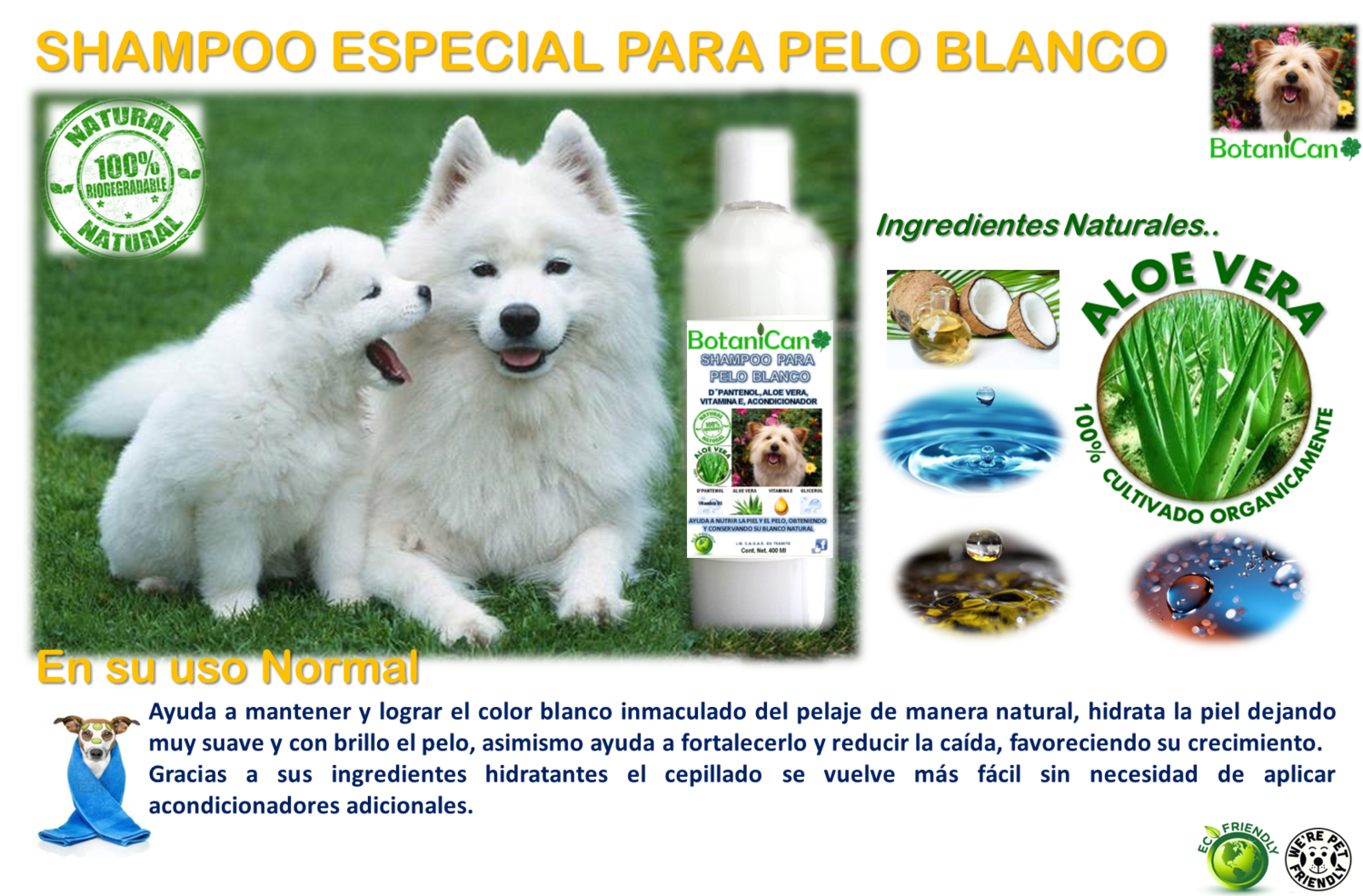 Shampoo Botánico Especial para Pelo Blanco - 1 Litro