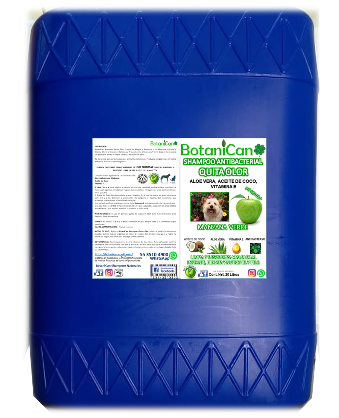 Shampoo Antibacterial Quita Olor - Garrafón de 20 Litros! (Envío Incluido)