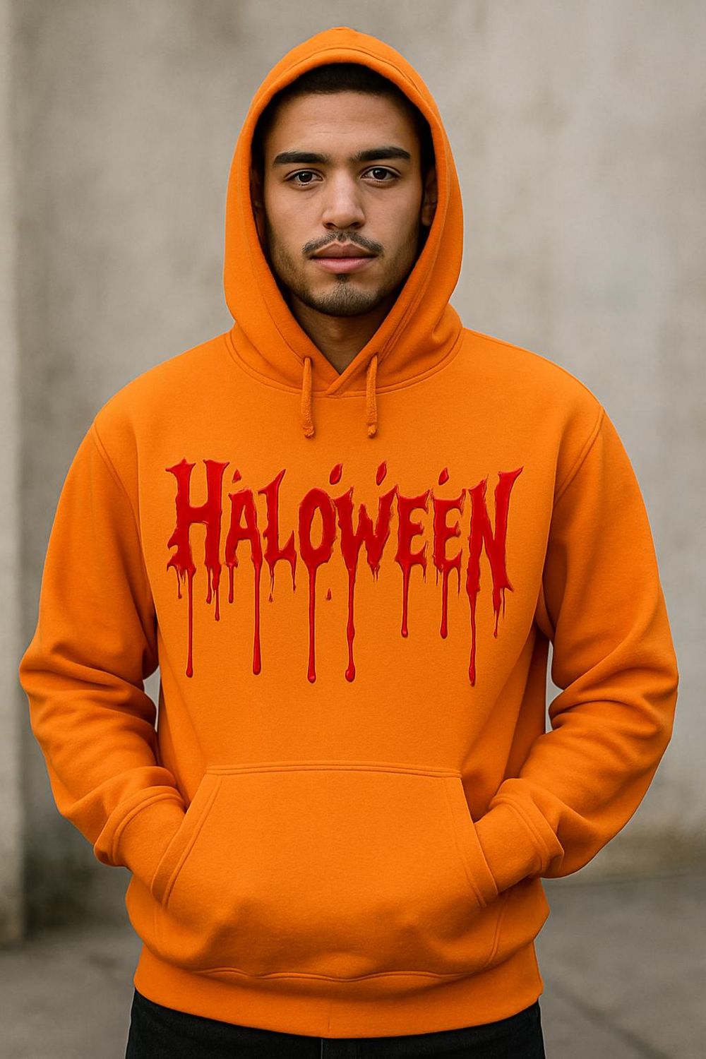 UNISEX HALLOWEEN ORANGE HOODIE(ANDERSONVEGAS)