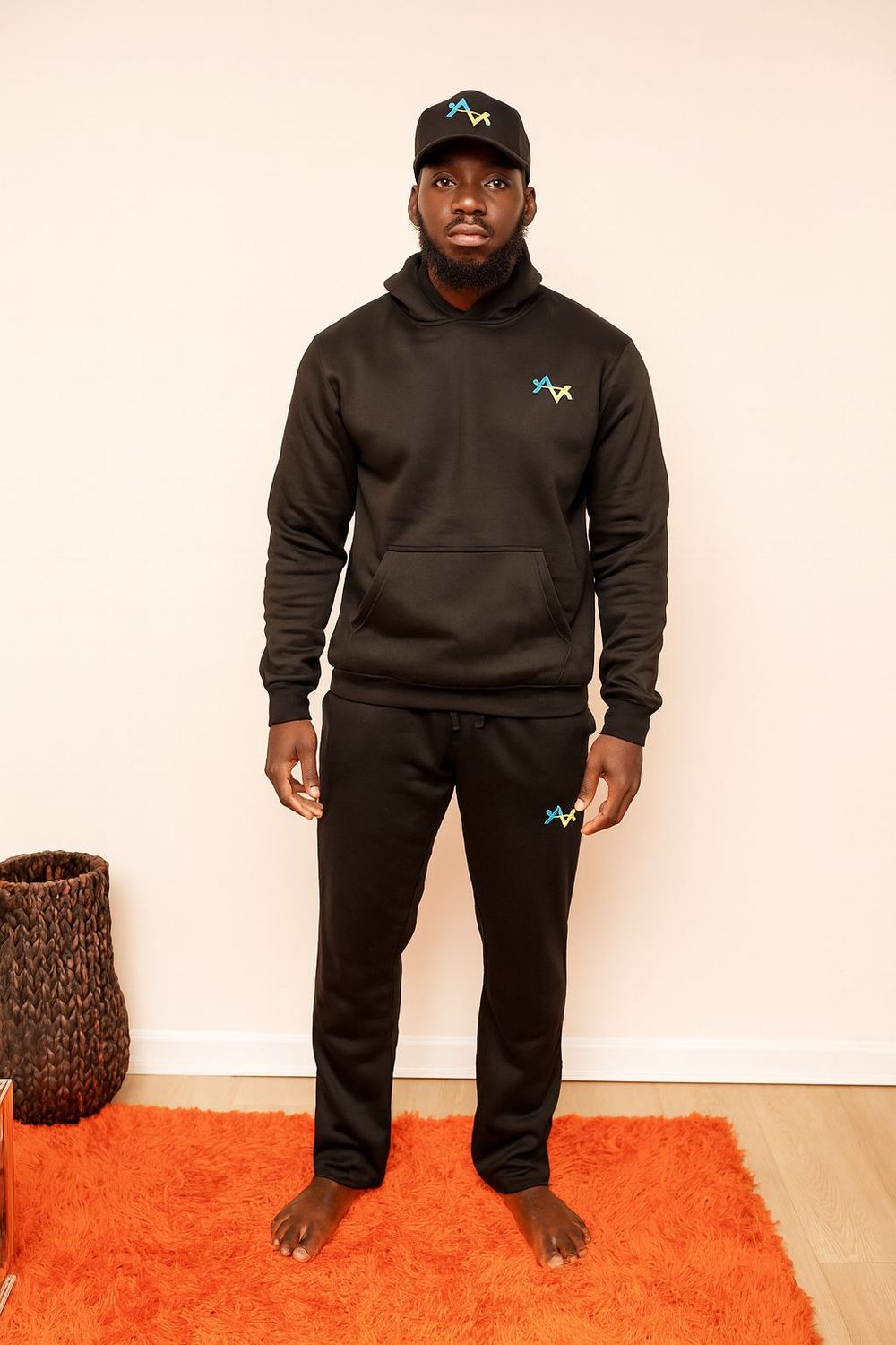 SA★VS Black Tracksuit Set with Cap(ANDERSONVEGAS)