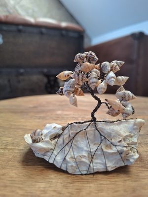 Lebensbaum aus Muscheln auf Auster Lebensbaum aus Muscheln auf Auster