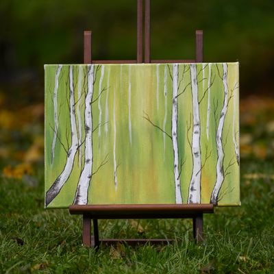 Birkenwald im Grünen