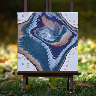Edles Fluidpainting Federn