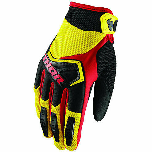 Guanti CROSS THOR mod. SPECTRUM S18 Giallo/Nero/Rosso