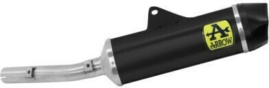 Terminale ARROW Indy Race Alluminio NERO con fondello carby per Tenere&#39; 700 2019/2022