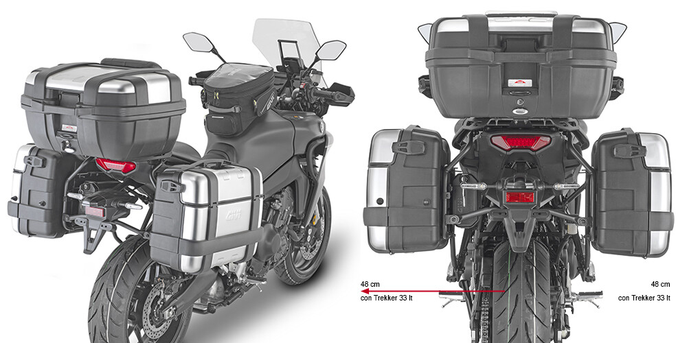 PLO2159MK - Telaietti specifici Givi per Valigie Laterali Monokey per Yamaha Tracer 900/Tracer 9 2021